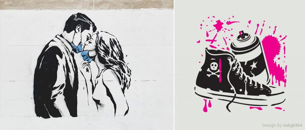 طرحهای شابلونی هنر خیابانی