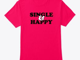 تیشرت-Single & Happy-مناسبتی
